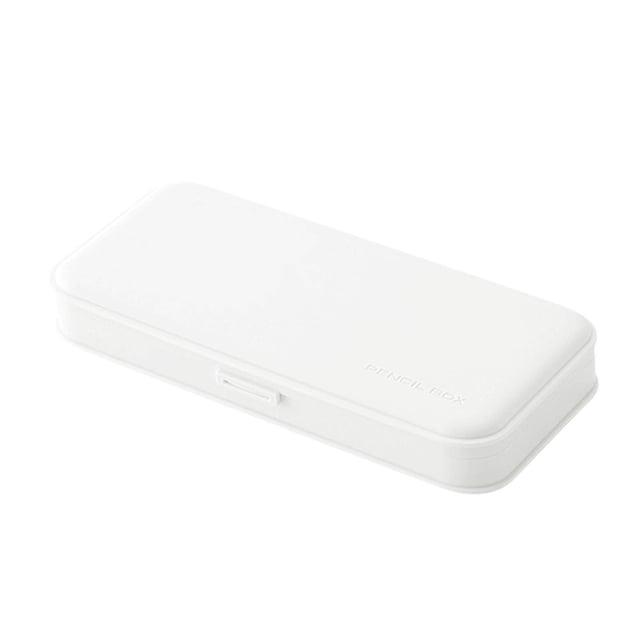 VBXOAE Student Pen Box with Multi-Reseau Design-Large Capacity Pencil Bag for Boys and Girls,Office Storage Box with Exquisite Buckle,Easy to Carry and Store-1 Stationery Box Included White