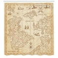 thumbnail image 3 of Ambesonne Map Shower Curtain, Grunge Treasure Map, 69"Wx75"L, Sand Brown, 3 of 3