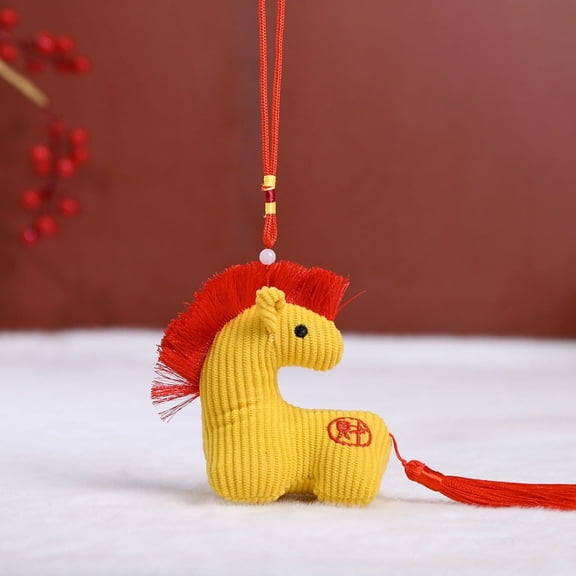 Baby Stroller Clip Toy, Soft Plush Pony Teether with Clip, Crib Hanging Toy for Infants, Sensory Stuffed Animal for Car Seat and Nursery, Newborn Gift