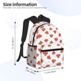thumbnail image 4 of Lsque Hand Drawn Watermelon Classic Casual Backpack - Large Capacity Water-Resistant Backpack for School, Work, Travel, and Outdoor Activities, 4 of 8