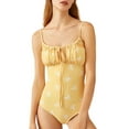 thumbnail image 2 of Biekopu Women Summer Monokini Swimsuit, Spaghetti Strap Tie-up Front Printed Bodycon Bathing Suit, 2 of 6