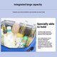 thumbnail image 4 of Guardurnaity Bolsa de refrigeración de 43 L con varilla - Bolsa de picnic portátil de gran capacidad con bolsillo y cremallera, fabricada en tela Envolturas para manijas de equipaje gris, 4 of 6