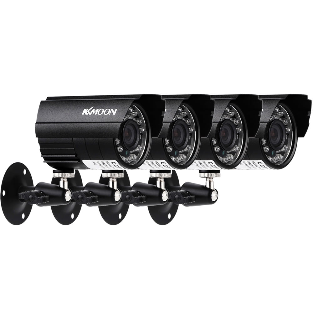 KKmoon 4pcs/lot AHD 720P Waterproof CCTV Security Camera Kit IR-CUT Plug & Play 
