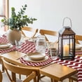 thumbnail image 6 of Red White Round 15 Inch Placemats Set of 2, Modern Abstract Waves Water Ripple Striped HeatResistant Non Slip Place Mats for Dining Table, Wipeable Braided Kitchen Table Mats for Housewarming, 6 of 9