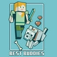 thumbnail image 2 of Girls Minecraft Alex and Wolf Best Buddies T Shirt, 2 of 4