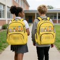 thumbnail image 3 of KUIFORTI Yellow Bus Bookbag and Lunchbox Set 4 piece Kids Backpack with Pencil Bags Water Bottle Sleeve for Elementary School Students Back to School Gifts, 3 of 7