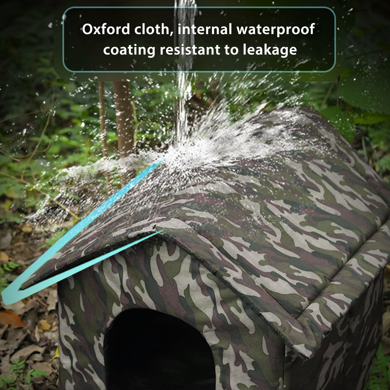 YAHHU Outdoor Cat House Removable Warm Keeping Waterproof Feral Cat Shelter Weatherproof Pet Tent Medium 14.2 Inches / 36 cm Garage Porch Balcony Yard