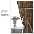 thumbnail image 5 of Rustic Curtains Brown Western Farmhouse Antler Door Pattern Blackout Print Rod Pocket Window Drapes for Bedroom Living Room 52x84in, 5 of 6