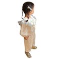thumbnail image 1 of Gibobby Conjunto de Sudadera y Leggings de Lana Recién Nacido bebé niñas invierno encaje algodón manga larga camiseta Tops pantalones largos ropa conjunto trajes(Caqui,1-2 Años), 1 of 5