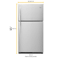 thumbnail image 5 of Whirlpool 33 Inches 21 cu ft Top Freezer Refrigerator in Monochromatic Stainless Steel, 5 of 8