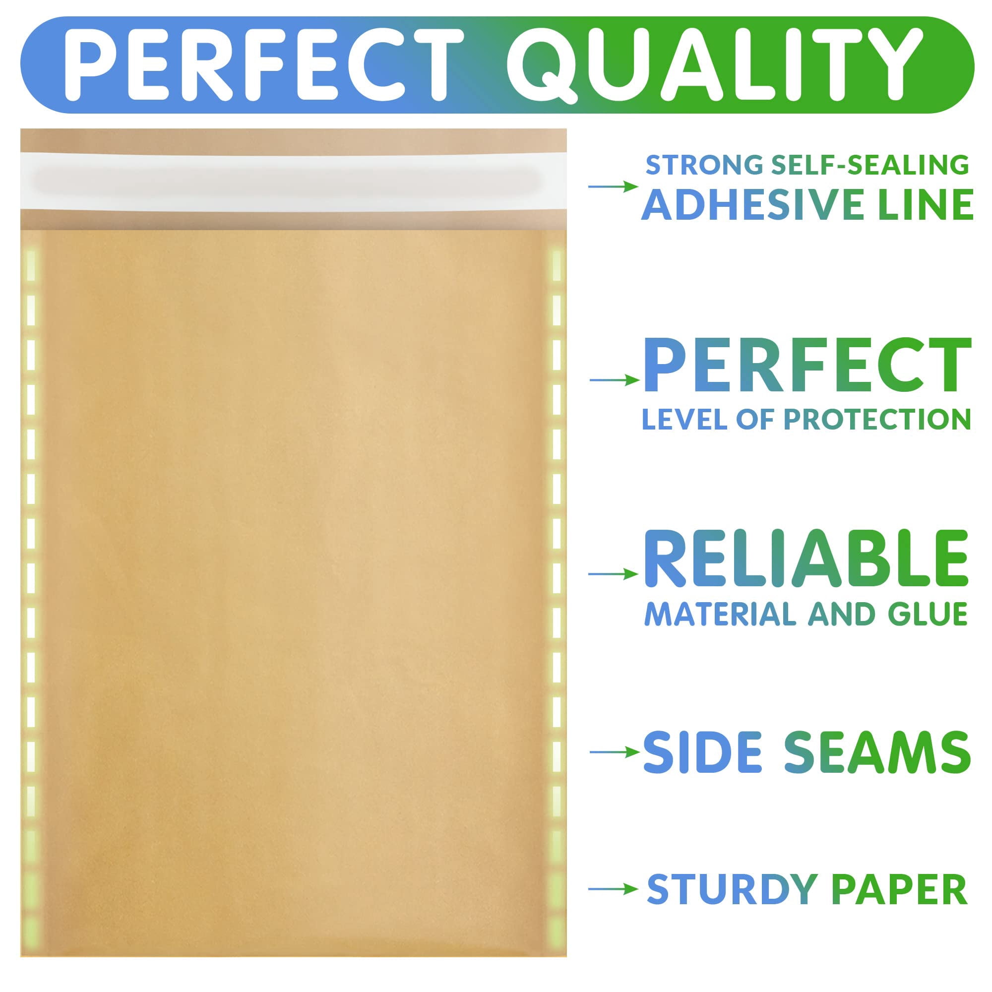 Bubble Mailers 200 pack 8.5 x 11 in Kraft Natural Brown Padded Self Seal Bubble Lined