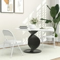 thumbnail image 2 of HOMCOM Chaises Pliantes en Métal avec Coussin en Cuir PU Chaises Pliables Blanc, 2 of 10
