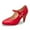 Red Pu, variant on Mary Jane Shoes Women Oxford Pumps - Cute Low Kitten High Heels - Retro Vintage Shoes for Women 1950s Mary Janes Round Toe Shoe with Ankle Strap - Women Dress Shoes