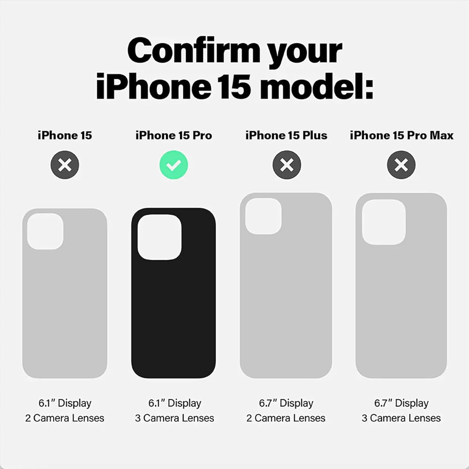 Phone Case iPhone 15 Pro Case MagSafe Compatible - & iPhone 15 Accessories with 12ft Drop Protection, Scratch Resistance + 5G & Wireless Charging