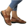 thumbnail image 3 of NOKIO Women's Open Toe Shoes Ladies Casual Paste Flat Roman Shoes Summer Fashion Ladies Arch Support Sandals, 3 of 7