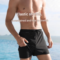 thumbnail image 4 of ZIORGSHF Adult Men's Swimming Trunks 2025 Summer New Double Layer Anti-embarrassment Men's Swimsuit Plus Size Three-point, 4 of 4