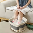 thumbnail image 5 of Portable Folding Foot Bath Massage Bucket with Exfoliating Blocks | Over Calf Soaking Basin for Home Travel | Foot Wash Tub, 5 of 5