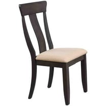 Wood Dining Chairs in Black Stone (Set of 2)
