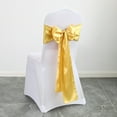 thumbnail image 3 of 10Pcs Satin Chair Sashes Bow sash Chair Sashes Banquets Chair Cover for Party Wedding Home Decorations-golden, 3 of 5