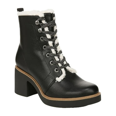 LifeStride Womens RHODES COZY Faux Leather Round toe Ankle Boots