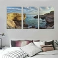 thumbnail image 3 of Nawypu   Rough Rocky Coast Under Blue Sky-Oversized Beach Canvas Artwork-12''x16''X3 Panels, 3 of 4
