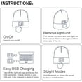 thumbnail image 5 of Unisex LED Beanie Hat with Light, Rechargeable LED Headlamp for Outdoor Activities, Knit Lighted Headlight Cap, Gifts for Men Dad Husband Women Mom Wife Teens Handyman Presents, 5 of 8