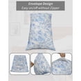 thumbnail image 7 of Watercolor Blue Floral Pillow Covers Standard Size 2 Pack, Blue Ombre Botanical Summer Soft Bed Throw Pillowcases Breathable Cooling Long Lumbar Body Pillow Sham Cover for Bed Sofa 20''x26'', 7 of 7