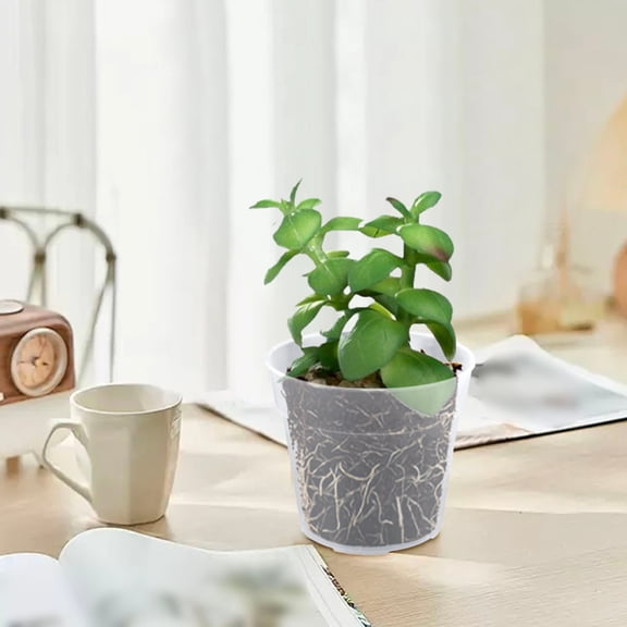 Flower Pot Transparent Nursery Pots with Drainage Holes Clear Planter Pots for Indoor Outdoor