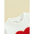 thumbnail image 4 of Bagilaanoe Toddler Baby Girl Boy Valentine’s Day Sweatshirt Long Sleeve Heart Print Pullover 6M 12M 18M 24M 3T Kids Loose Tee Tops, 4 of 8