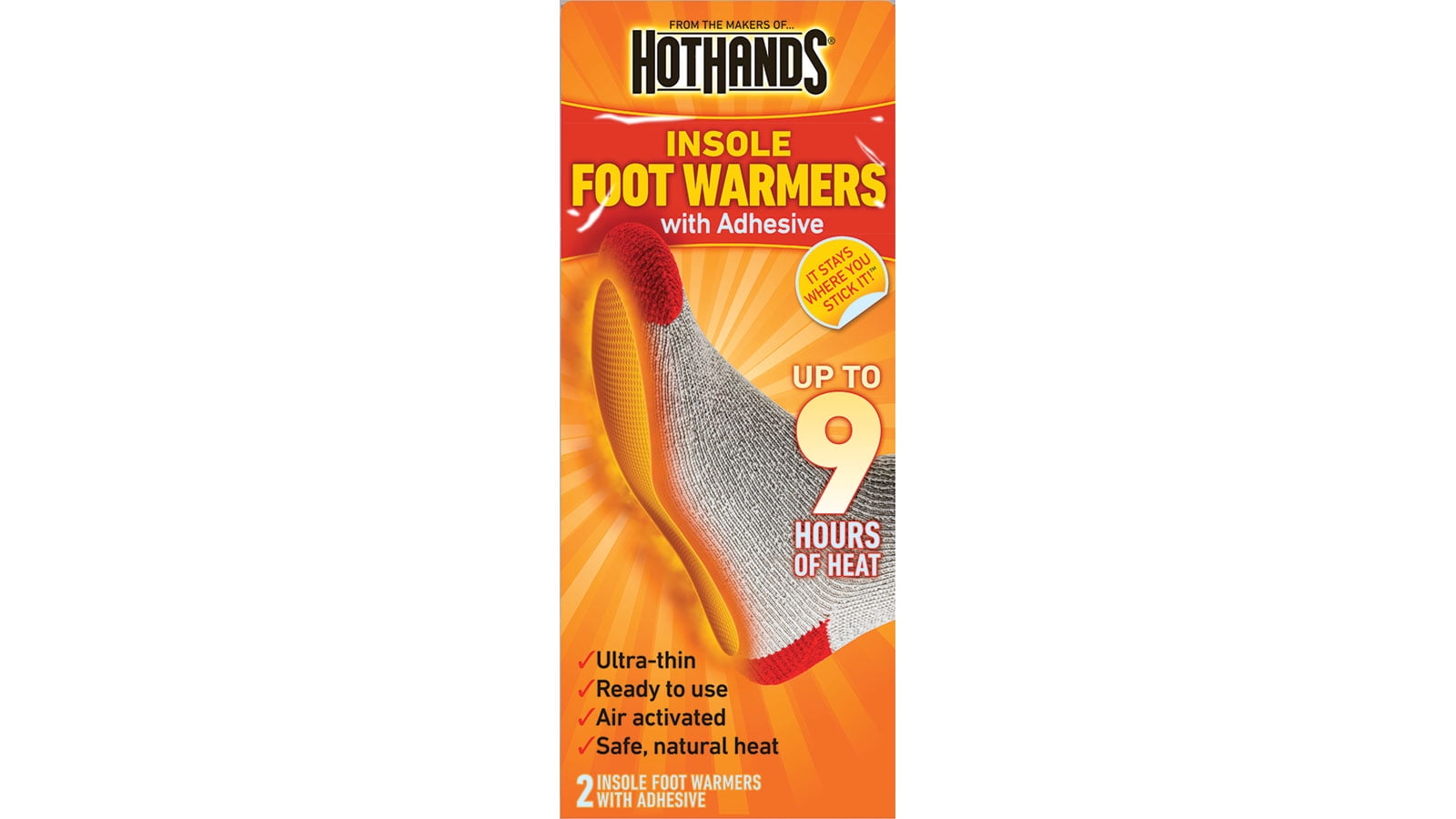 HeatMax Hot Hands Insole Foot Warmers 16 PAIR 