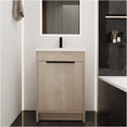 thumbnail image 4 of JERFIT 24 Inch Freestanding Bathroom Vanity with White Resin Sink, Modern Light Oak Finish Single Sink Vanity Cabinet with Soft Close Doors, 4 of 9