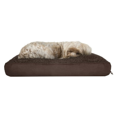 UPC: 0815181021122 | FurHaven | Deluxe Terry & Suede Snuggle Pillow Pet Bed for Dogs & Cats  Espresso  Small