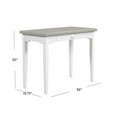 thumbnail image 5 of Hillsdale Clarion Wood 1-Drawer Desk in Sea White with Distressed Gray Top, 5 of 15