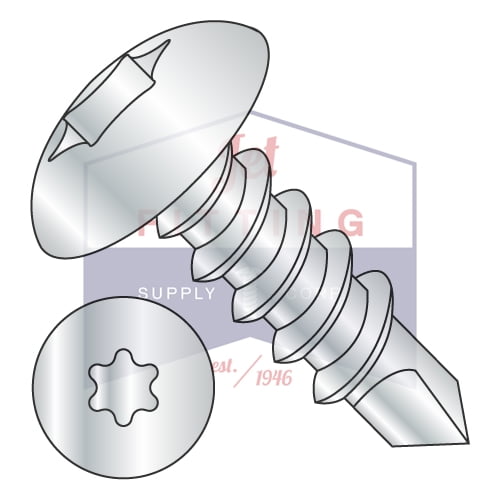 8-18 x 3/4" Self-Drilling Screws | Six-Lobe (Torx) | Truss Head | Steel | Zinc (Quantity: 8000)