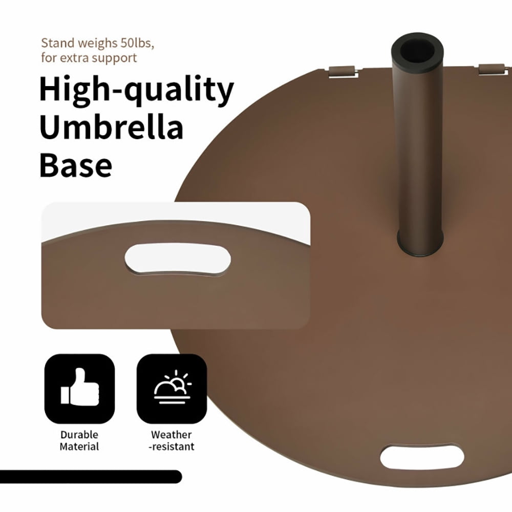 Aimee Lii 50 lbs Umbrella Base Stand with Wheels for Patio, Outdoor Umbrella Stand Aimee Lii 50 lbs Umbrella Base Stand with Wheels for Patio, Outdoor Umbrella Stand