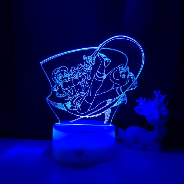 Lámpara nocturna Revue Starlight Anime 3D Illusion con base