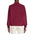 thumbnail image 3 of Time and Tru Women's Faux Sherpa Pullover Sweatshirt, 3 of 5