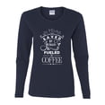 thumbnail image 2 of Wild Bobby Saved By Jesus Fueled By Coffee Inspirational/Christian Women Graphic Long Sleeve Tee, Navy, XX-Large, 2 of 5