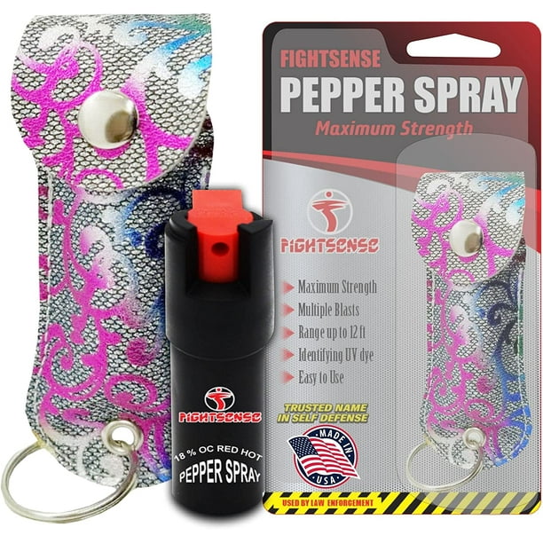 FIGHTSENSE Self Defense Pepper Spray 1/2 oz Compact Size Maximum