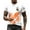 White, variant on Japanese Orange Print Design Mens Casual Crew Neck Short Sleeve Graphic Tee Shirt for Everyday Comfortable Wear