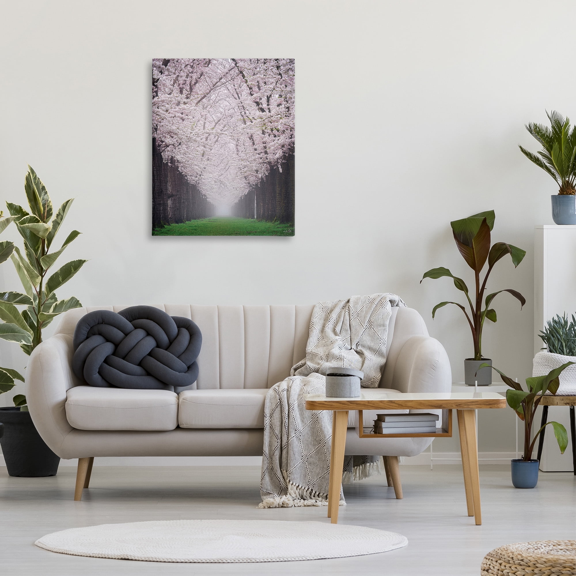 Stupell Industries Cherry Blossom Grove Landscape Photography Gallery Wrapped Canvas Art Print Wall Art, 30 x 40