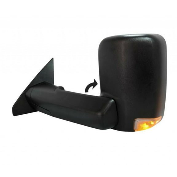 For Ram 1500 2019 2020 2021 Driver Side Power Towing Mirror Outer | Rear | w/ Towing Package | Black Trim | CH1320459 | 68276471AE
