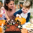 thumbnail image 6 of Leileiiiii Pumpkin Family DIY Decoration Wooden Pumpkin Decoration Health Ornament, 6 of 8