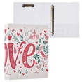 thumbnail image 3 of Valentine's Day Love Leaves 3 Ring Binders 1.5 inch Hardcover File Folders with Interior Pockets A4 Size Organizer for School Office Hospital Set of 2, 3 of 8