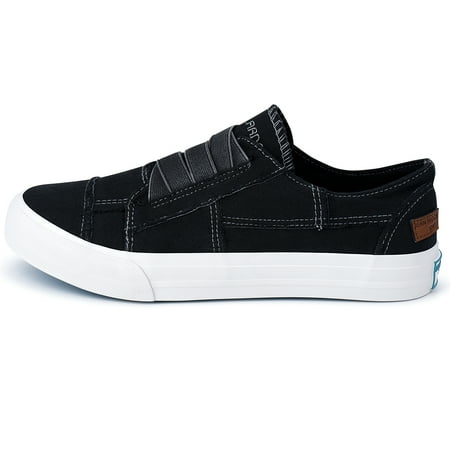 

JENN ARDOR Women s Stylish Slip On Sneakers Low Top Canvas Sneakers Trendy Flats Comfortable Casual Walking Shoes