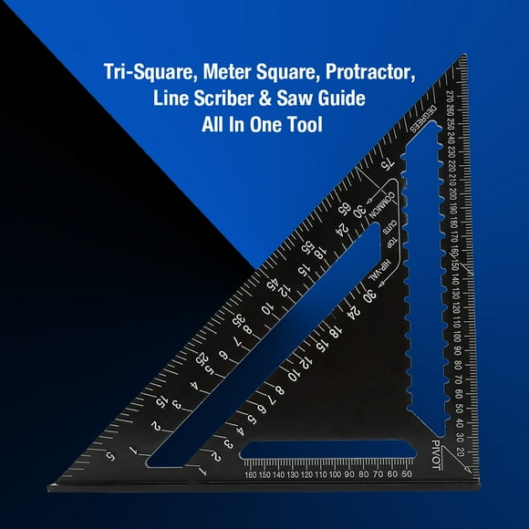 Ruler Aluminum Square Tool Engineer Triangular Plate Inch for Shape Ruler Aluminum Alloy Merchandisers