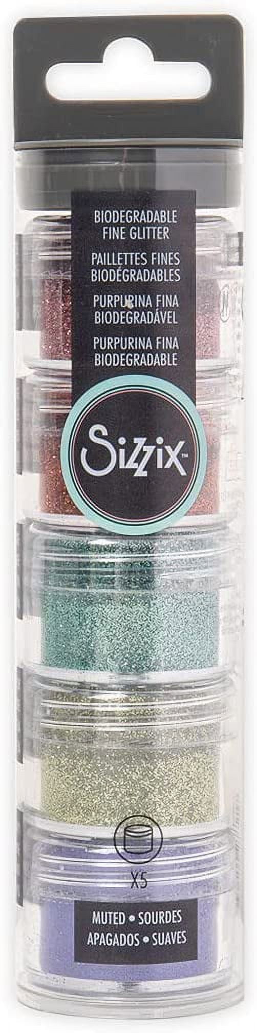 Sizzix Biodegradable Fine Glitter - Muted, Set of 5 Pots