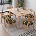 thumbnail image 6 of Pioneer Flower Seat Covers for Dining Room Chairs Set Of 6,Stretch Printed Washable Chair Seat Cover with Elastic Ties and Button,Removable Waterproof Couch Cushion Covers, 6 of 6