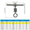 thumbnail image 2 of Unique Bargains T-Shape Fishing Swivels 103Lbs Swivels Fishing Tackle 3-Way Cross Line Swivels, 30 Pack, 2 of 8
