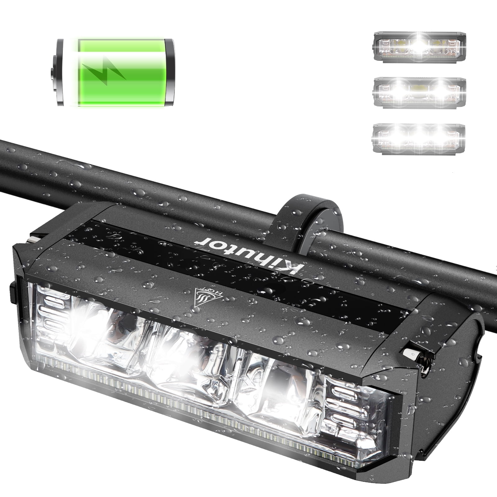 Qoosea Bike Light Rechargeable USB Bicycle Light Ultra Bright IPX6 Waterproof Bike Headlights